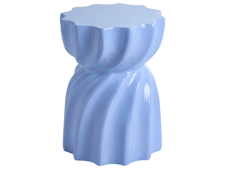 Side Table Blue MgO Fibreglass Indoor Living Room Bedroom Irregular Shape Modern Beliani
