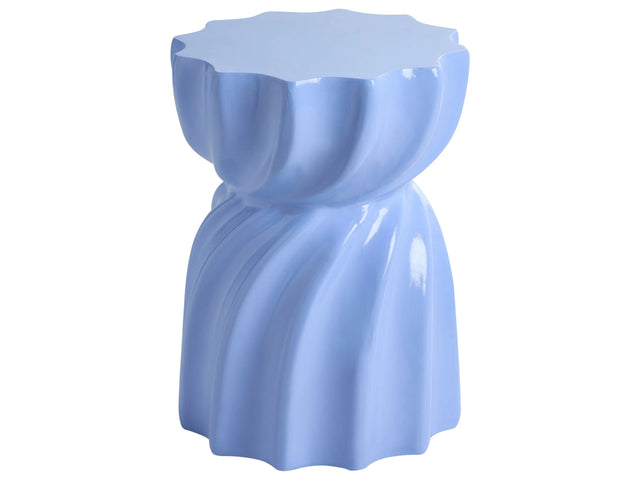 Side Table Blue MgO Fibreglass Indoor Living Room Bedroom Irregular Shape Modern Beliani