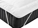 Mattress Topper White Microfibre EU Small Double Size 120 x 200 cm Machine Washable 4 cm Depth Beliani