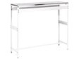 Outdoor Kitchen Cabinet White Stainless Steel 3 Door Unit with Top Garden Kitchen Dining Beliani