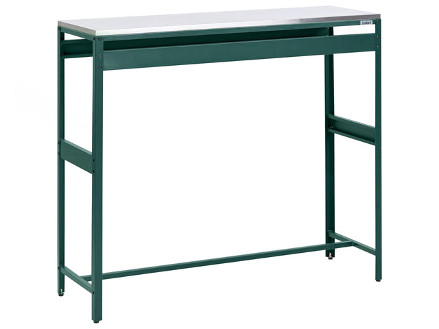Outdoor Kitchen Cabinet Green Stainless Steel 3 Door Unit with Top Garden Kitchen Dining Beliani