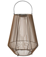 Solar Lantern Natural Synthetic Material LED In &amp; Outdoor Decoration Energy-Efficient Rustic Boho Beliani