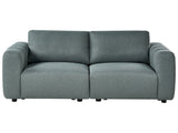 Modular 2 Seater Sofa Green Fabric Sectional Two Piece Sofa Modern Style Beliani