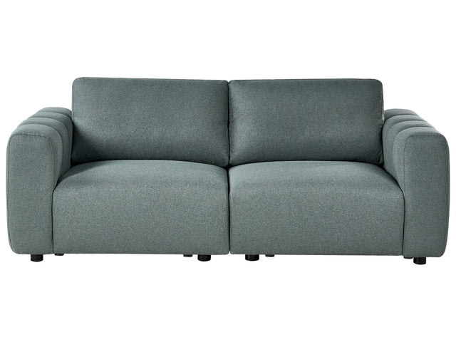 Modular 2 Seater Sofa Green Fabric Sectional Two Piece Sofa Modern Style Beliani