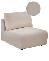 Chair Module Beige Boucle 1 Seat Modern Style Beliani