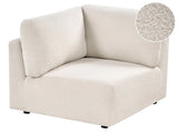 Right-Hand Corner 1-Seat Off-White Boucle Upholstered Modul Section Beliani