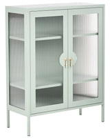 Storage Unit Mint Green Steel Metal Office Cabinet Shelves Leg Caps Industrial Design Living Room Home Office Furniture Beliani