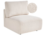 Chair Module Off-White Boucle 1 Seat Armchair Modern Style Living Room Beliani