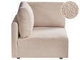 Right-Hand Corner Module Beige Boucle Upholstery 1-Seat Sofa Section Modern Style Living Room Beliani