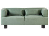2 Seater Sofa Light Green Fabric Upholstery Water Repellent Material Modern Style Living Room Beliani