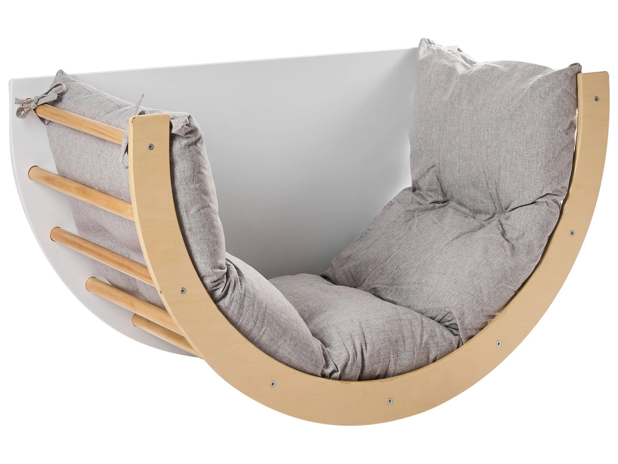 Climbing Arch Light Brown Pine Wood Multifunctional Montessori 3 in 1 Chair and Table Kid's Room Beliani