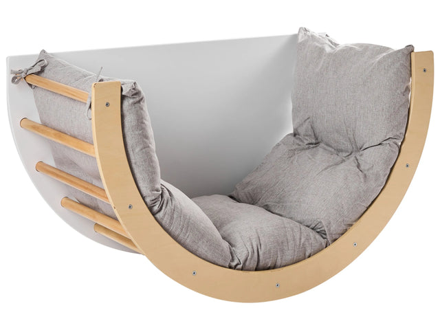Climbing Arch Light Brown Pine Wood Multifunctional Montessori 3 in 1 Chair and Table Kid's Room Beliani