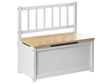 Kids Room Storage Bench White Light Brown Pine Wood Plywood Scandinavian Style for Children's Beliani