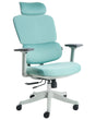 Office Chair Teal Polyester Upholstery Adjustable Armrests and Headrest Sliding Seat Height Adjustment Swivel Base Tilting Backrest Beliani