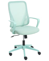 Office Chair Mint Green Fabric Mesh Upholstery Swivel Desk Computer Adjustable Seat Reclining Backrest Beliani