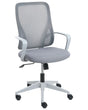Office Chair Light Grey Fabric Mesh Upholstery Swivel Desk Computer Adjustable Seat Reclining Backrest Beliani