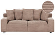 Sofa Corduroy Light Brown Corduroy 3 Seater Comfortable Living Room Modern Retro Beliani