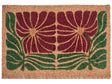 Doormat Multicolour Coir with Anti-Slip Bottom 40 x 60 cm Anti Slip Decoration Floral Pattern Welcome Mat Beliani