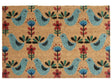 Doormat Multicolour Coir with Anti-Slip Bottom 40 x 60 cm Anti Slip Decoration Bird Pattern Welcome Mat Beliani