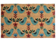 Doormat Multicolour Coir with Anti-Slip Bottom 50 x 80 cm Anti Slip Decoration Bird Pattern Welcome Mat Beliani