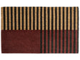 Doormat Brown and Beige Coir with Anti-Slip Bottom 45 x 75 cm Anti Slip Decoration Striped Pattern Welcome Mat Beliani