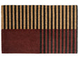 Doormat Brown and Beige Coir with Anti-Slip Bottom 50 x 80 cm Anti Slip Decoration Striped Pattern Welcome Mat Beliani