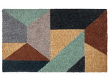 Doormat Multicolour Coir with Anti-Slip Bottom 50 x 80 cm Anti Slip Decoration Geometric Pattern Welcome Mat Beliani