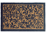 Doormat Natural Coir with Anti-Slip Bottom 40 x 60 cm Anti Slip Decoration Leaves Pattern Welcome Mat Beliani