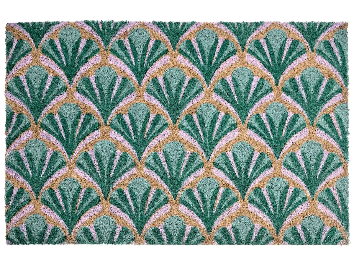 Doormat Green Coir with Anti-Slip Bottom 40 x 60 cm Anti Slip Decoration Welcome Mat Beliani
