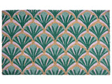 Doormat Green Coir with Anti-Slip Bottom 45 x 75 cm Anti Slip Decoration Welcome Mat Beliani