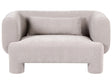 2 Seater Sofa Dark Beige Fabric Upholstery Plush Texture Cylindrical Legs Organic Style Beliani
