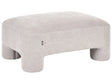 Ottoman Dark Beige Fabric Upholstery Plush Texture Cylindrical Legs Organic Style Beliani
