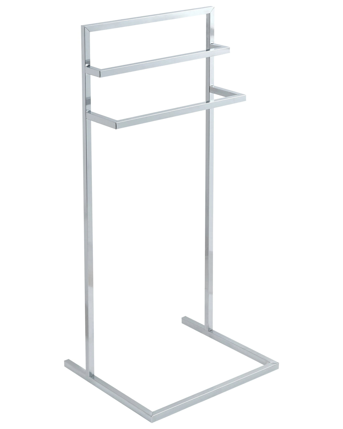 Towel Stand Silver Iron Clothes Rack Bathroom Storage 3 Rungs Decorative Modern Scandinavian Style Beliani