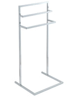 Towel Stand Silver Iron Clothes Rack Bathroom Storage 3 Rungs Decorative Modern Scandinavian Style Beliani
