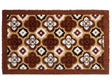 Doormat Brown Coir with Anti-Slip PVC Bottom 40 x 60 cm Decoration Abstract Pattern Beliani