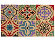 Doormat Natural Coir with Anti-Slip PVC Bottom 40 x 60 cm Decoration Multicolour Abstract Pattern Beliani