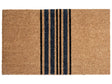 Doormat Natural Coir with Anti-Slip PVC Bottom 50 x 80 cm Decoration Classic Striped Pattern Beliani