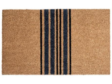 Doormat Natural Coir with Anti-Slip PVC Bottom 50 x 80 cm Decoration Classic Striped Pattern Beliani