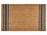 Doormat Natural Coir with Anti-Slip PVC Bottom 40 x 60 cm Decoration Classic Traditional Striped Pattern Beliani