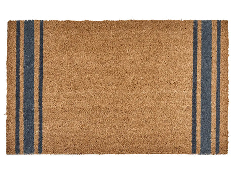 Doormat Natural Coir with Anti-Slip PVC Bottom 40 x 60 cm Decoration Classic Traditional Striped Pattern Beliani