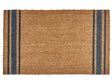 Doormat Natural Coir with Anti-Slip PVC Bottom 45 x 75 cm Decoration Classic Traditional Striped Pattern Beliani