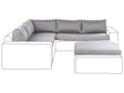 Outdoor Cushion Cover Set Grey Fabric Sofa Seat Back Side Pillow Cases Beliani