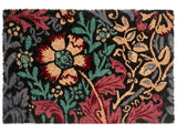 Doormat Multicolour Natural Coir PVC Backing Anti-Slip 40 x 60 cm Floral Motif Modern Indoor Outdoor Decoration Beliani