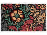 Doormat Multicolour Natural Coir PVC Backing Anti-Slip 45 x 75 cm Floral Motif Modern Indoor Outdoor Decoration Beliani