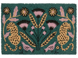Doormat Multicolour Natural Coir PVC Backing Anti-Slip 40 x 60 cm Cheetah Motif Retro Indoor Outdoor Decoration Beliani