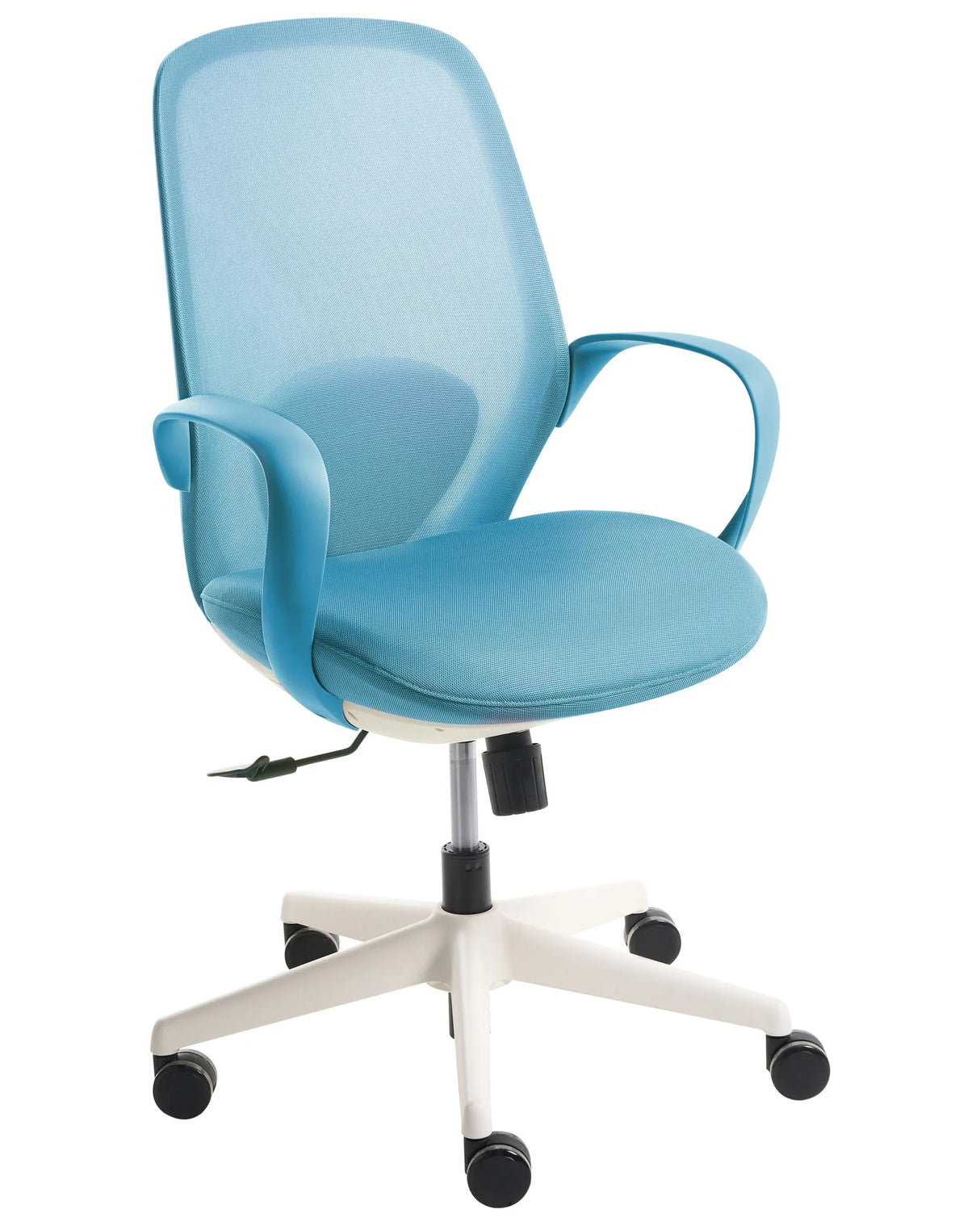 Office Chair Blue Mesh Swivel Base Armrests Tilting Backrest Adjustable Height PU Molded Foam Seat Home Office Open-Space Beliani