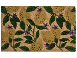 Doormat Multicolour Natural Coir PVC Backing Anti-Slip 45 x 75 cm Lemon Motif Modern Indoor Outdoor Decoration Beliani
