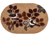 Doormat Natural Coir PVC Backing Anti-Slip 40 x 60 cm Bird Motif Modern Indoor Outdoor Decoration Beliani