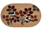 Doormat Natural Coir PVC Backing Anti-Slip 50 x 80 cm Bird Motif Modern Indoor Outdoor Decoration Beliani