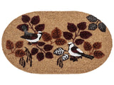 Doormat Natural Coir PVC Backing Anti-Slip 45 x 75 cm Bird Motif Modern Indoor Outdoor Decoration Beliani